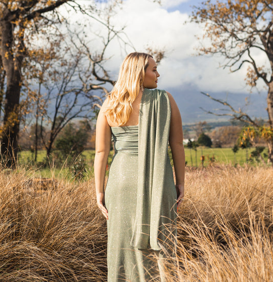 Ruched Glitter Dress